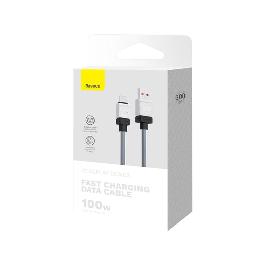 Câble de données et de charge USB-A - USB-C Baseus CoolPlay, 100W, 2m, Noir CAKW000701