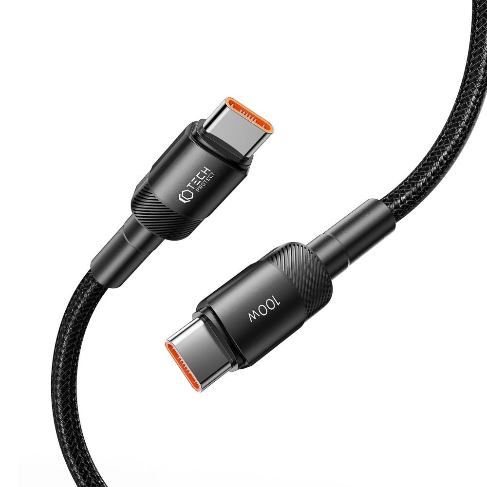 Câble de données et de charge USB-C - USB-C Tech-Protect Ultraboost EVO, 100W, 0.5m, noir 