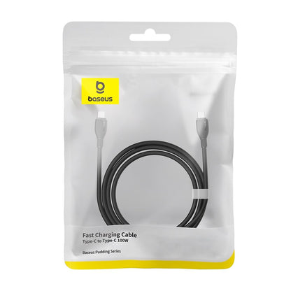 Câble de Données et de Charge USB-C - USB-C Baseus Pudding, 100W, 2m, Noir P10355702111-01