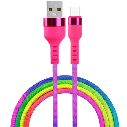 Câble de données et de charge USB-A - USB-C Setty, 18W, 1.2m, Multicolore KNA-C-1.22.113