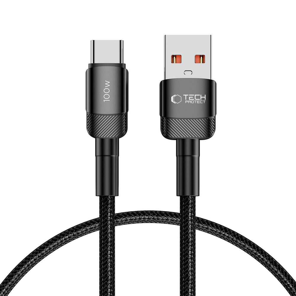 Câble de données et de charge USB-A vers USB-C Tech-Protect Ultraboost EVO, 100W, 0.25m, noir 