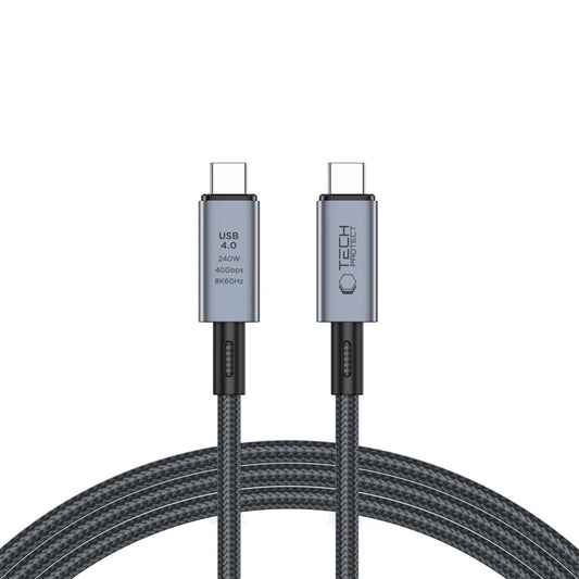 Câble de données et de charge USB-C - USB-C Tech-Protect Ultraboost Max, 240W, 2m, gris 