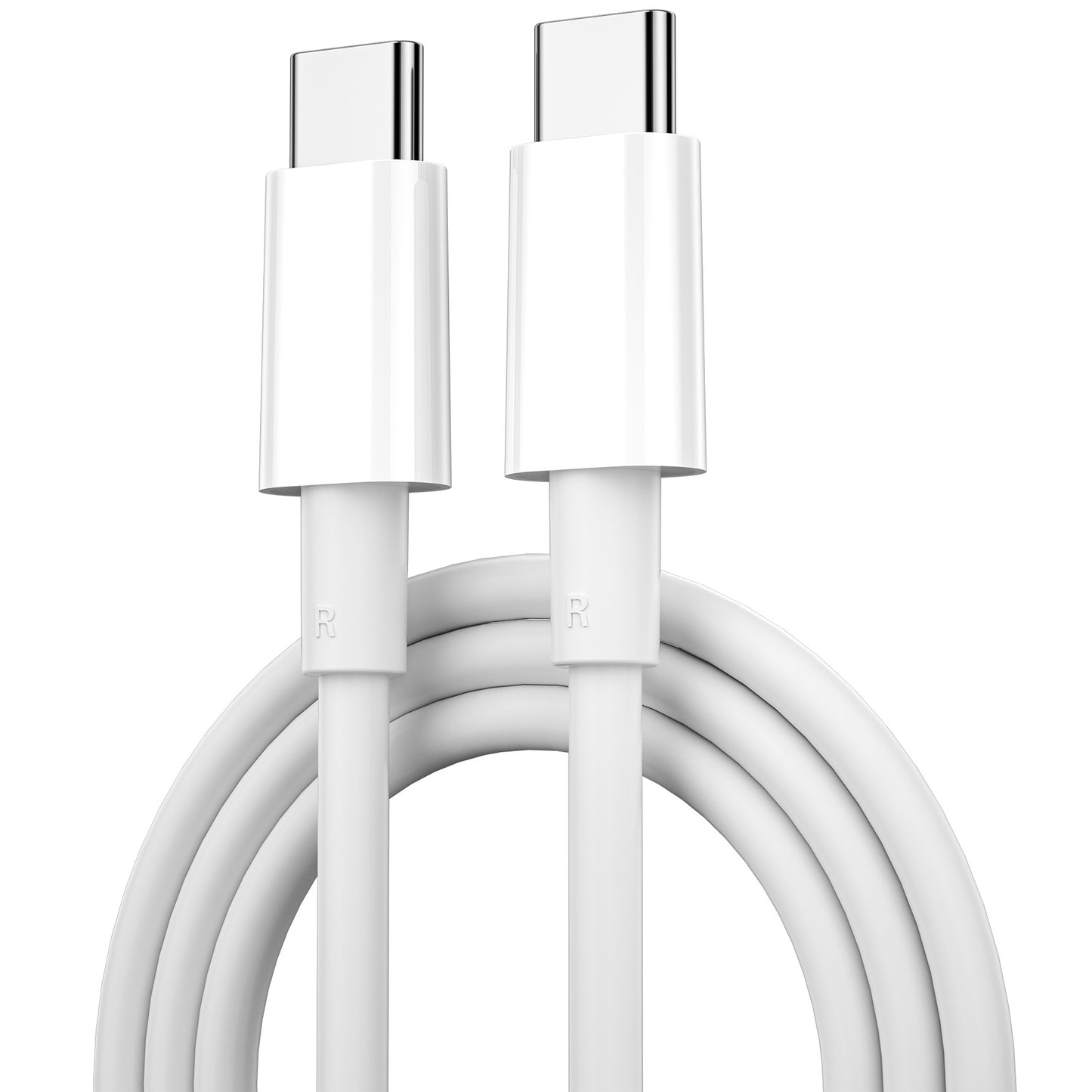 Câble de données et de charge USB-C - USB-C WiWu C008, 100W, 1.2m, blanc 