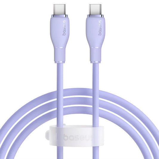 Câble de Données et de Charge USB-C - USB-C Baseus Pudding, 100W, 1.2m, Mauve P10355702511-00