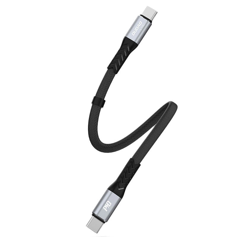 Câble de Données et de Charge USB-C - USB-C Dudao L10C, 100W, 0.23m, Noir