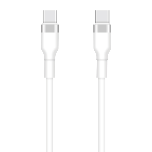 Câble de Données et de Charge USB-C - USB-C Setty, 60W, 1m, Blanc