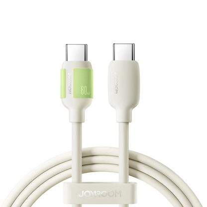 Câble de Données et de Charge USB-C - USB-C Joyroom S-A53, 60W, 1.2m, Beige