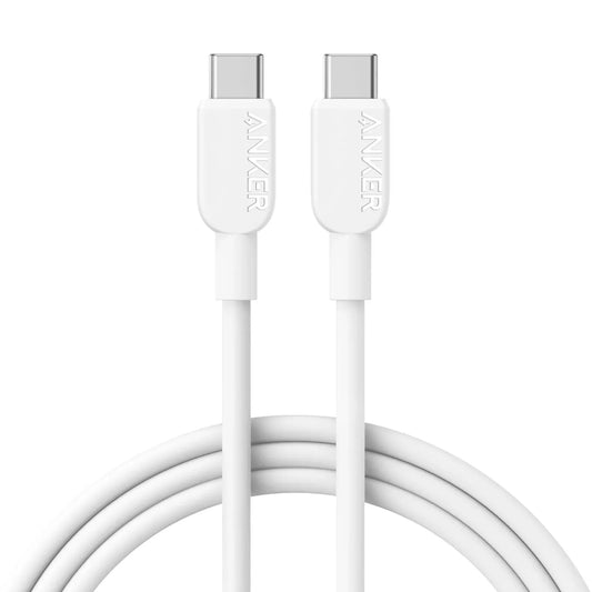 Câble de Données et de Charge USB-C - USB-C Anker 310, 240W, 0.9m, Blanc A81D5H21