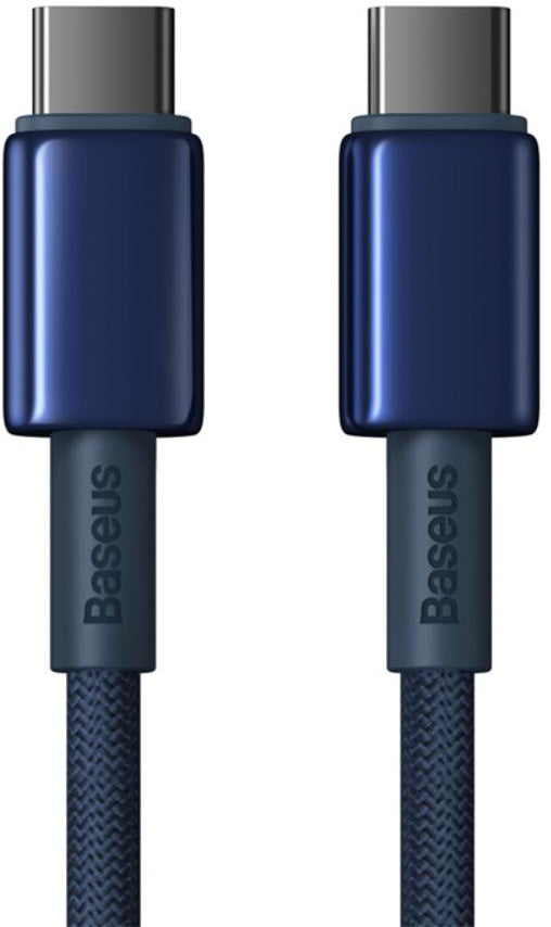 Câble de Données et de Charge USB-C - USB-C Baseus Tungsten Gold, 100W, 1m, Bleu Marine P10319800321-03