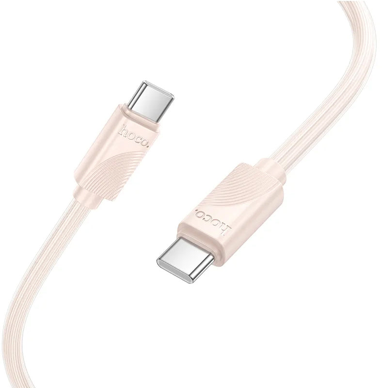 Câble de Données et de Charge USB-C - USB-C HOCO X114, 60W, 1m, Rose