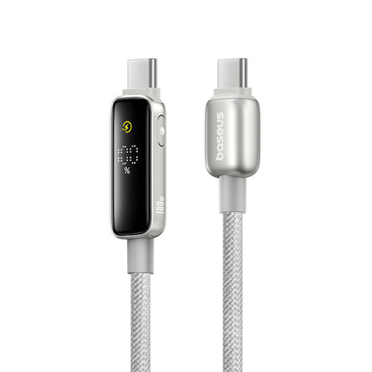 Câble de Données et de Charge USB-C - USB-C Baseus Vipow Display, 100W, 1m, Gris P10381802851-00