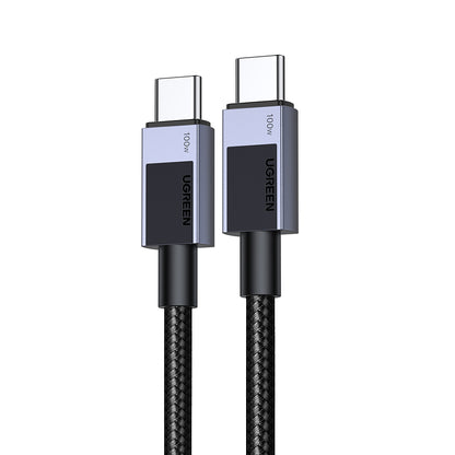 Câble de Données et de Charge USB-C - USB-C UGREEN L512, 100W, 0.5m, Gris