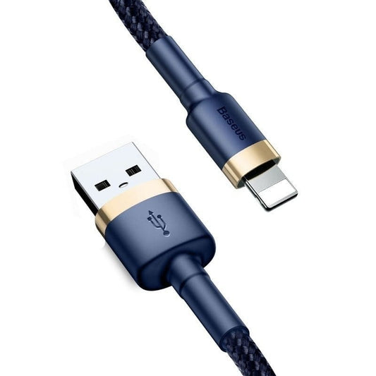 Câble de Données et de Charge USB-A - Lightning Baseus Cafule, 18W, 2m, Bleu Marine CALKLF-CV3