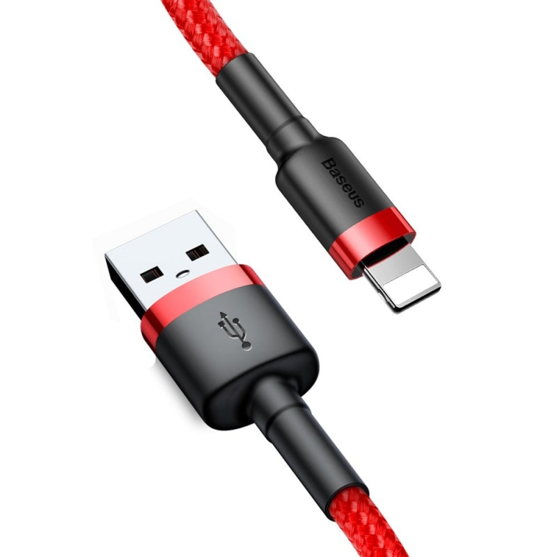 Câble de Données et de Charge USB-A - Lightning Baseus Cafule, 18W, 2m, Rouge CALKLF-C09