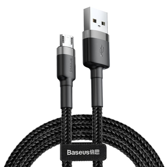 Câble de Données et de Charge USB-A - microUSB Baseus Cafule, 18W, 2m, Gris CAMKLF-CG1