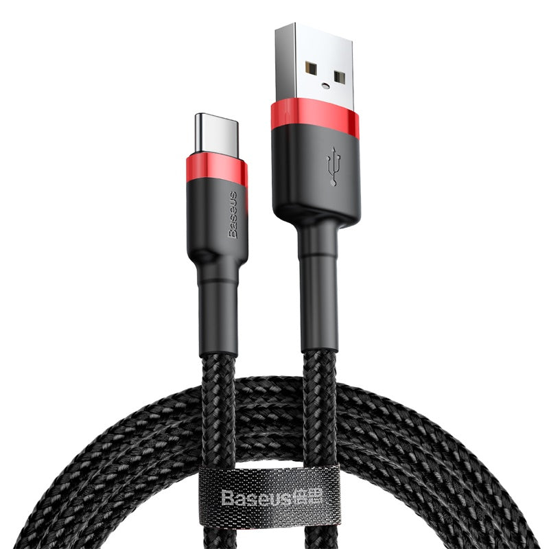 Câble de Données et de Charge USB-A - USB-C Baseus Cafule, 18W, 3m, Rouge CATKLF-U91
