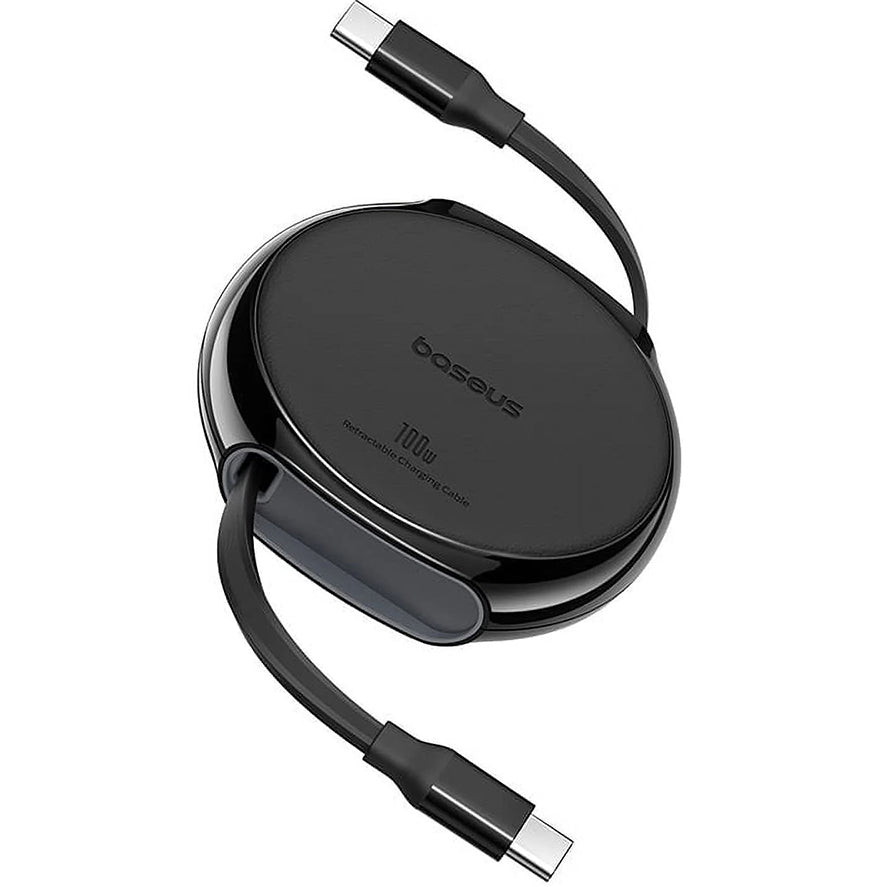Câble de Données et de Charge USB-C - USB-C Baseus Pathfinder Rétractable, 100W, 1m, Noir P10368400111-00