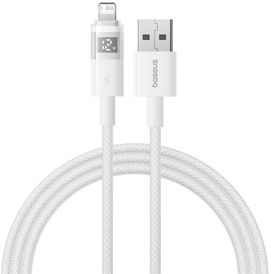 Câble de Données et de Charge USB-A - Lightning Baseus Display 2, 18W, 2m, Blanc P10382700211-01