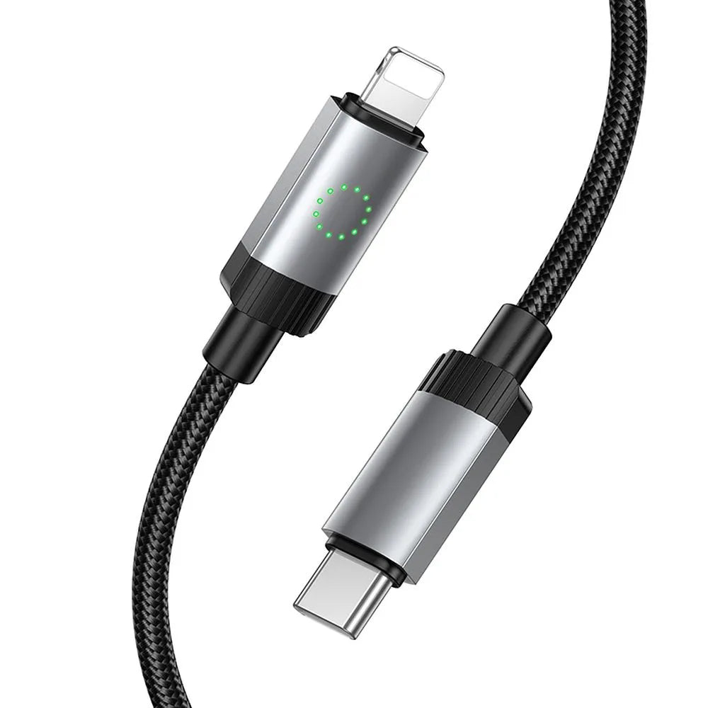 Câble de données et de charge USB-C - Lightning HOCO X117, 27W, 1m, Noir