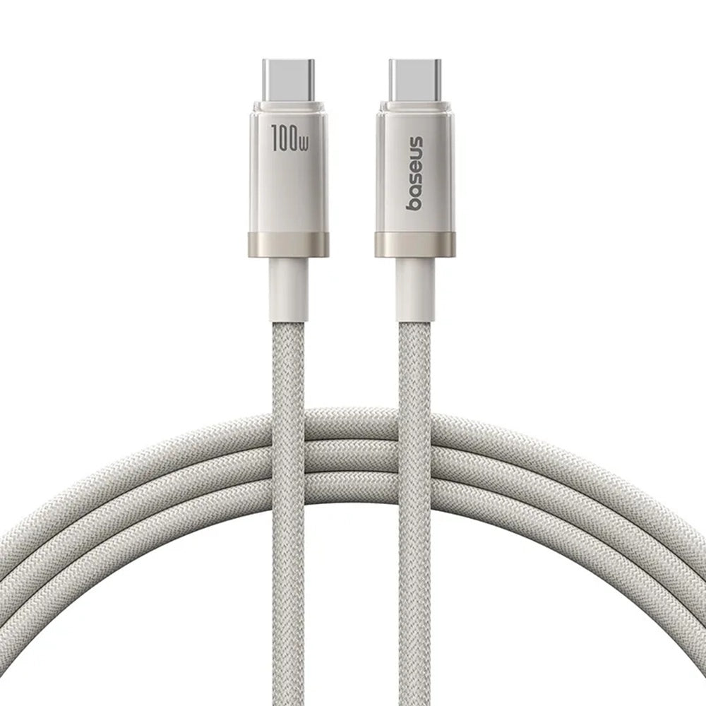 Câble de Données et de Charge USB-C - USB-C Baseus Titanium, 100W, 1m, Argenté P10378100G21-00