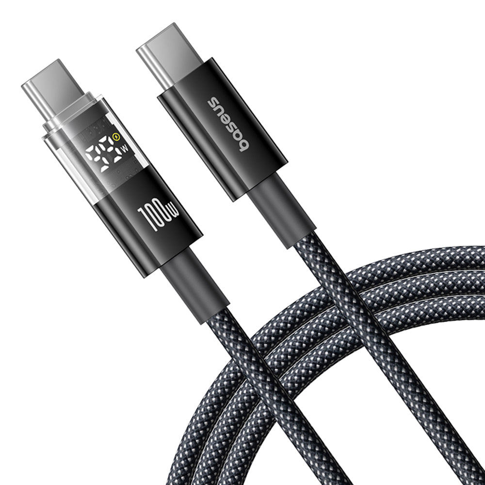 Câble de Données et de Charge USB-C - USB-C Baseus Display 2, 100W, 1m, Noir P10382702121-00