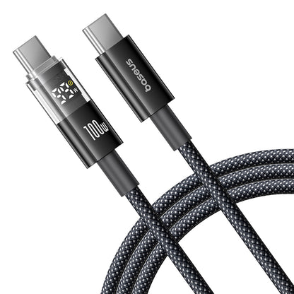 Câble de Données et de Charge USB-C - USB-C Baseus Display 2, 100W, 1m, Noir P10382702121-00