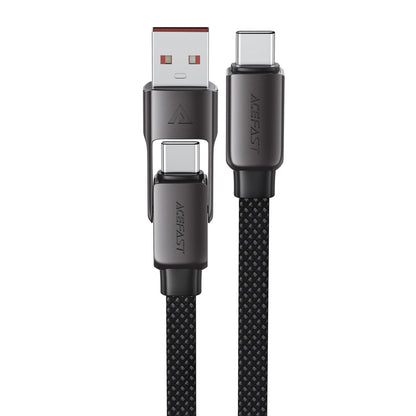 Câble de Données et de Charge USB-C - USB-A / USB-C Acefast C13-05, 60W, 0.2m, Noir