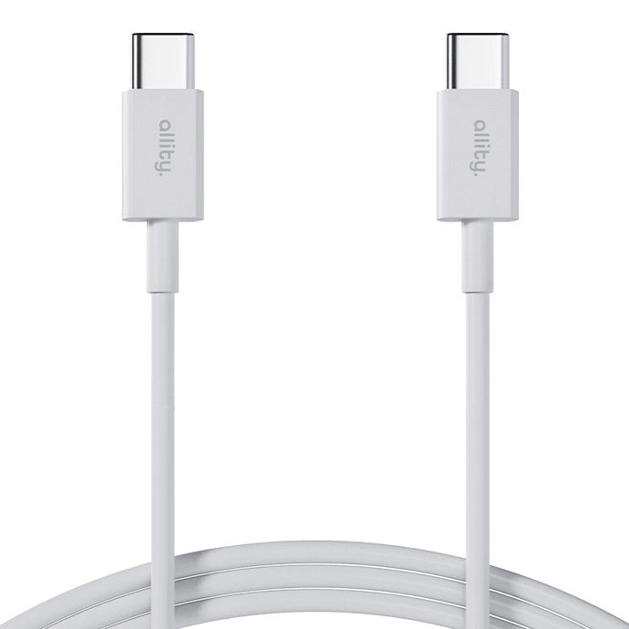 Câble de Données et de Charge USB-C - USB-C Allity. AUC-03, 100W, 1m, Blanc