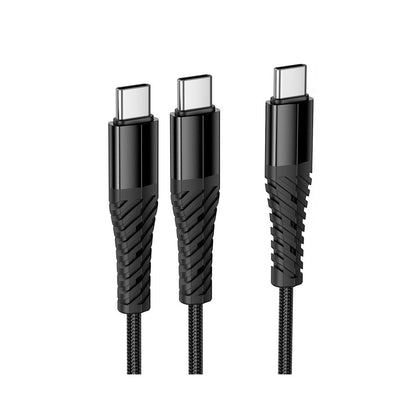 Câble de Chargement USB-C - 2 x USB-C HOCO X123, 10W, 1m, Noir