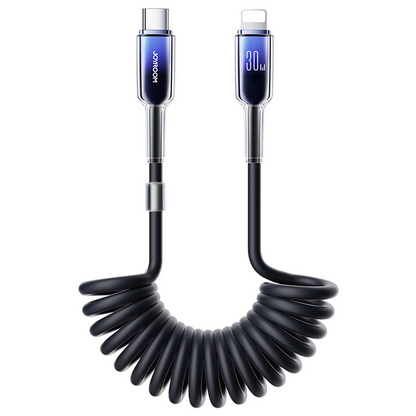 Câble de Données et de Charge USB-C - Lightning Joyroom S-A43 Crystal, 30W, 1.5m, Noir