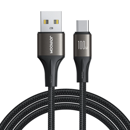 Câble de Données et de Charge USB-A - USB-C Joyroom S-A25 Light-Speed, 100W, 1.2m, Noir