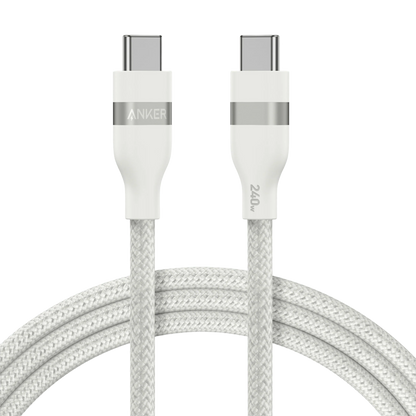 Câble de Données et de Charge USB-C - USB-C Anker, 240W, 1.8m, Blanc A82E2H22
