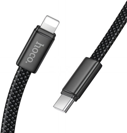 Câble de Données et de Charge USB-C - Lightning HOCO X125, 30W, 1m, Noir
