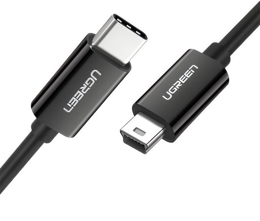 Câble de données et de charge USB-C - miniUSB UGREEN US242, 18W, 1m, Noir