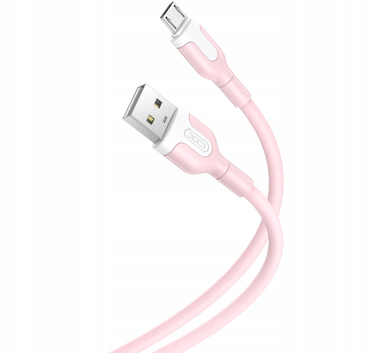 Câble de Données et de Charge USB-A - microUSB XO Design NB212, 18W, 1m, Rose