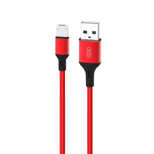 Câble de Données et de Charge USB-A - microUSB XO Design NB143, 18W, 1m, Rouge