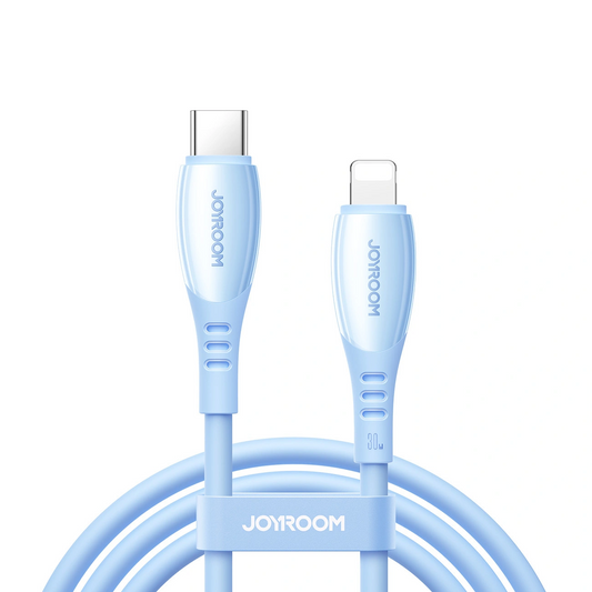 Câble de Données et de Charge USB-C - Lightning Joyroom S-A59 Vibrant, 30W, 1.2m, Bleu