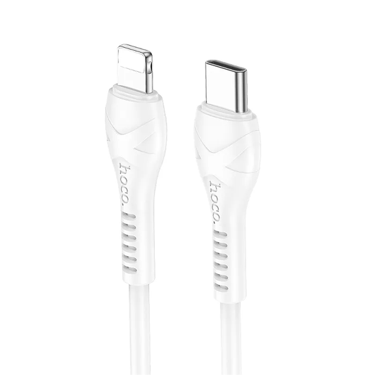 Câble de Données et de Charge USB-C - Lightning HOCO X37, 27W, 1m, Blanc
