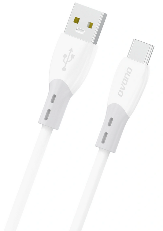 Câble de Données et de Charge USB-A - USB-C Dudao L25ST, 100W, 1m, Blanc