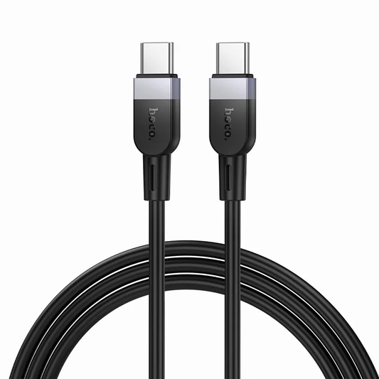 Câble de Données et de Charge USB-C - USB-C HOCO X109, 60W, 1m, Noir