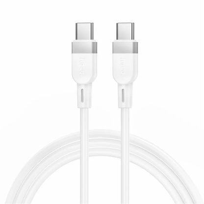 Câble de Données et de Charge USB-C - USB-C HOCO X109, 60W, 1m, Blanc