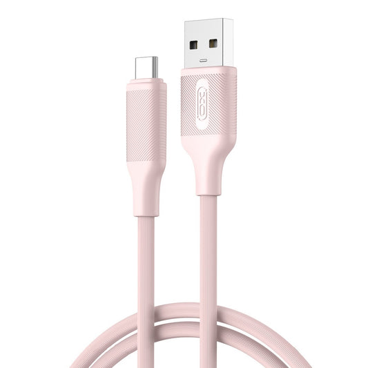 USB-A to USB-C Data and Charging Cable XO Design NB265, 18W, 1m, Pink