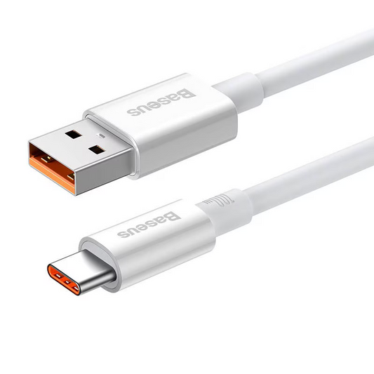 Câble de Données et de Charge USB-A - USB-C Baseus Superior Series, 100W, 1m, Blanc P10320102214-01