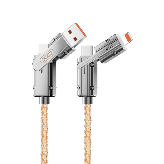 Câble de Données et de Charge USB-C / USB-A - USB-C / Lightning XO Design NB276, 60W, 1m, Gris