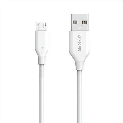 Câble de Données et de Charge USB-A - microUSB Anker PowerLine, 18W, 1m, Blanc A8132H21