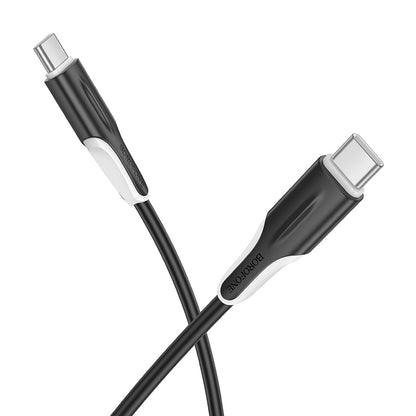 Câble de Données et de Charge USB-C - USB-C Borofone BX119 New, 60W, 1m, Noir
