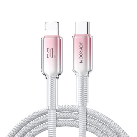 Câble de données et de charge USB-C - Lightning Joyroom S-A42, 30W, 1,2m, Blanc