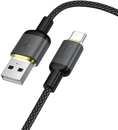 Câble de données et de charge USB-A - USB-C HOCO X128 Benefit, 36W, 1m, Noir