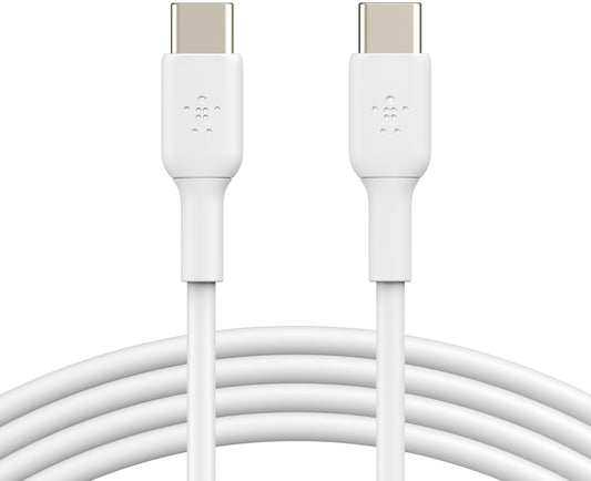 Câble de données et de charge USB-C - USB-C Belkin BoostCharge, 60W, 2m, Blanc CAB003bt2MWH