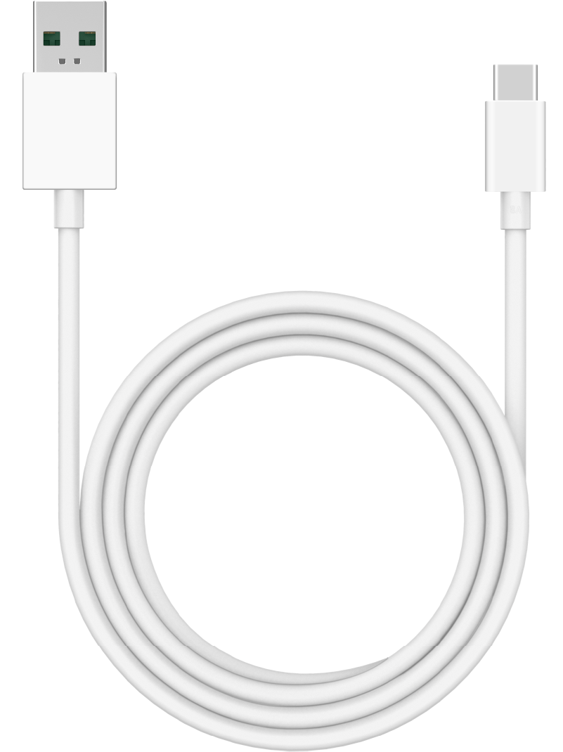 Câble de données et de charge USB-A - USB-C Oppo DL129, 1m, Blanc 611602000006
